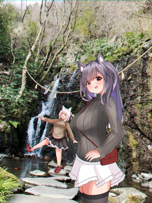 時雨と雪風と玉簾の瀧

 #雪風
 #時雨
 #アズールレーン 