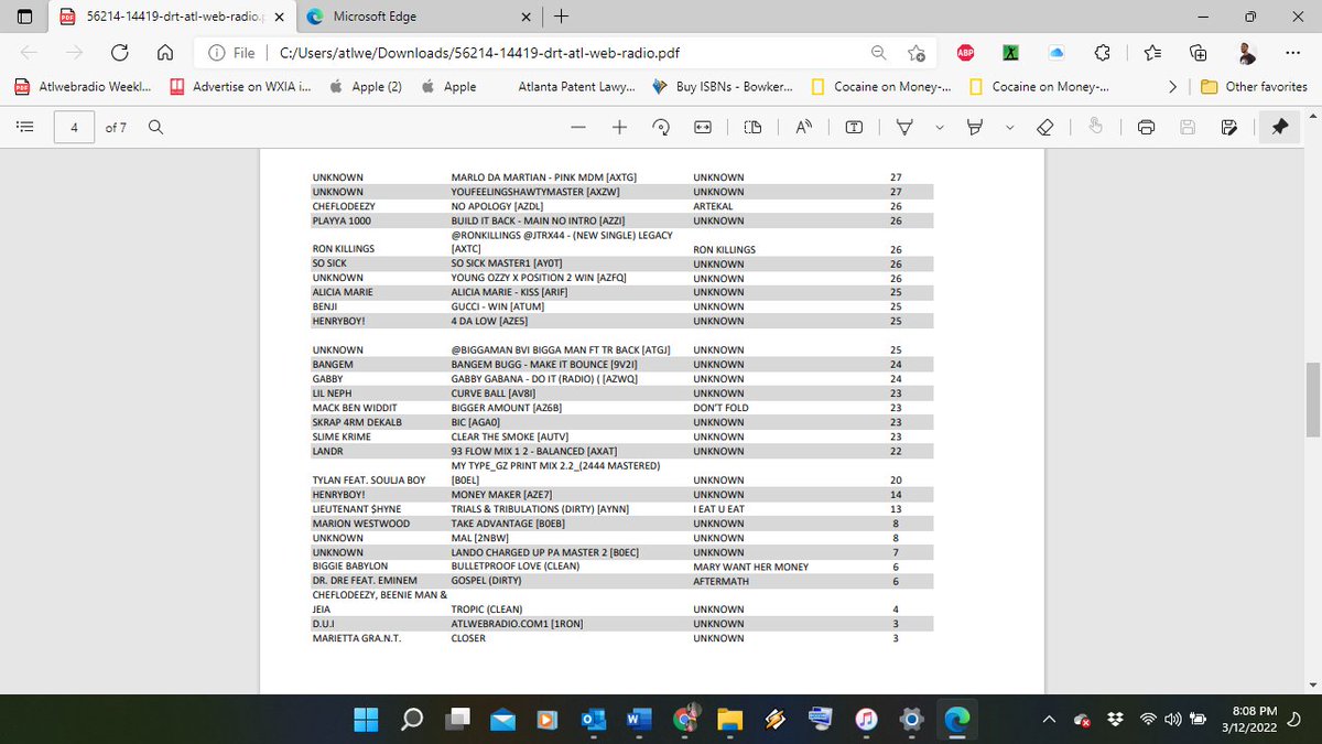 This Weeks DRT Radio Report 
<a href="/atlwebradio/">WAWR-db Atlwebradio</a>
 Get your new music spinning now atlwebradio.com/getpromo Now Accepting New Music atlwebradio@icloud.com or call (404) 919-9363
<a href="/atlwebradiolive/">Jamal Whited Sr.</a>
 
<a href="/CyberDJCK/">Jamal Whited</a>
 
<a href="/NWORCSRADIO/">NWORCSRADIO</a>
 
<a href="/1InternetRadio/">Internet Radio Sr.</a>
 
<a href="/liveatlwebradio/">Papa Jamal</a>
 
<a href="/cnn_crypto/">Crypto Network News</a>
 
<a href="/satniteheat/">SATNITEHEAT</a>