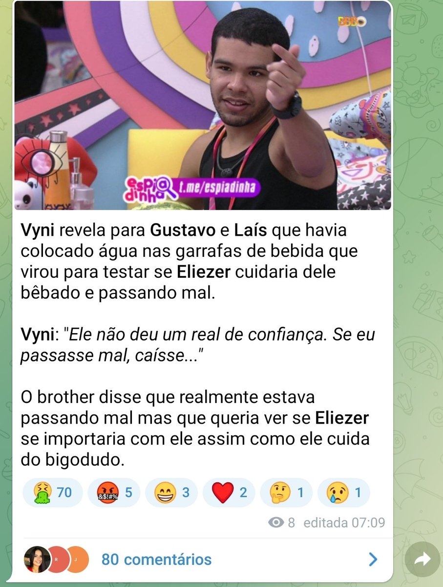 maydeitanabr's tweet photo. Gente, eu jurei que era vodka e viny tava virando água pra Eliezer cuidar dele 😲 #BBB22 https://t.co/wHi3b7lF1W