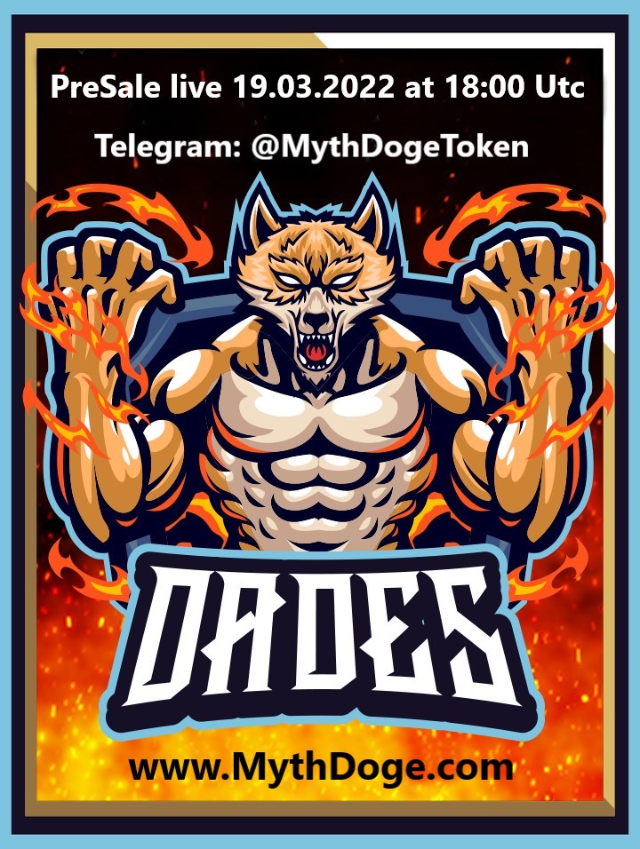 MatrixDFan1's tweet photo. @BscPitbull @premiumbusiness @jack @Twitter ..⚡️ MYTHDOGE ⚡️
💥Welcome to the world of MYTHDOGE💥
🔥Presale Live on 19.03.2022 at 6 pm UTC🔥

.✨MythDoge is a game universe filled with fascinating mythic creatures, Doge Gods, that players can collect as characters.....

Telegram: MythDogeToken
.
https://t.co/aNCxSMAprV https://t.co/r7z54uaShm
