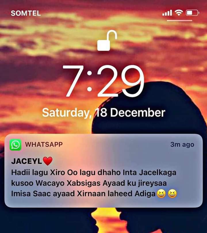 Wale sanadoyin aya kujiri laha saa jacel wax la dhaho garan maye😂😒😢
