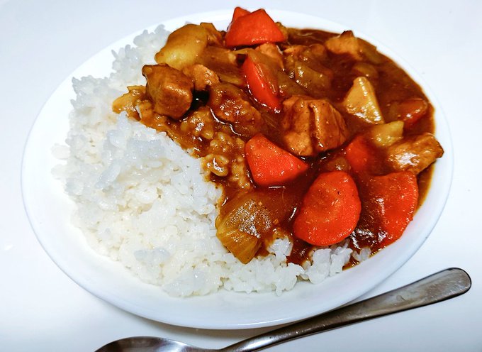 自家うさカレー…( ˘ ꒳​ ˘ )🍛 