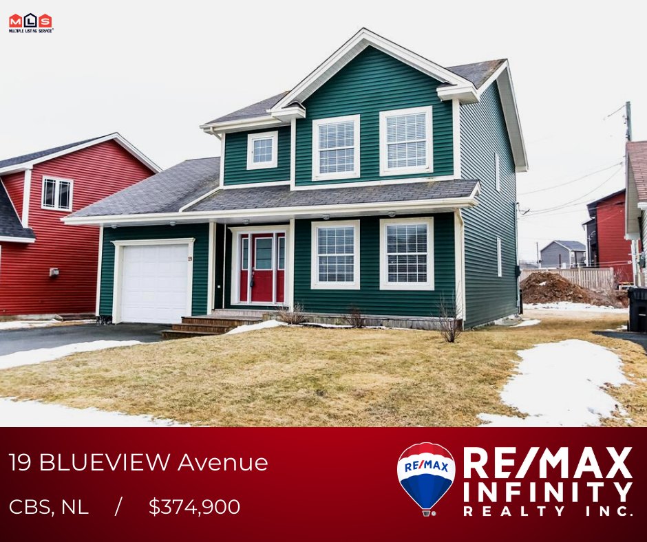 REMAXInfinityNL's tweet photo. 🔹OCEAN SIDE HOME!🔹

19 BLUEVIEW Ave, CBS, NL
MLS®1242007
🛌3 Bed🛁2.5 Bath🔨2,618SF
Offered at $374,900
See details🔍https://t.co/wG4HQh9wMP

Contact Teri-Lynn Jones
📱 709-699-7587
📩tjones@infinitynl.ca
🌐https://t.co/9gZAZ2wOCF

#InfinityNL @TownofCBS @jimburtonnl @REMAXca https://t.co/3J7TJw3NlF
