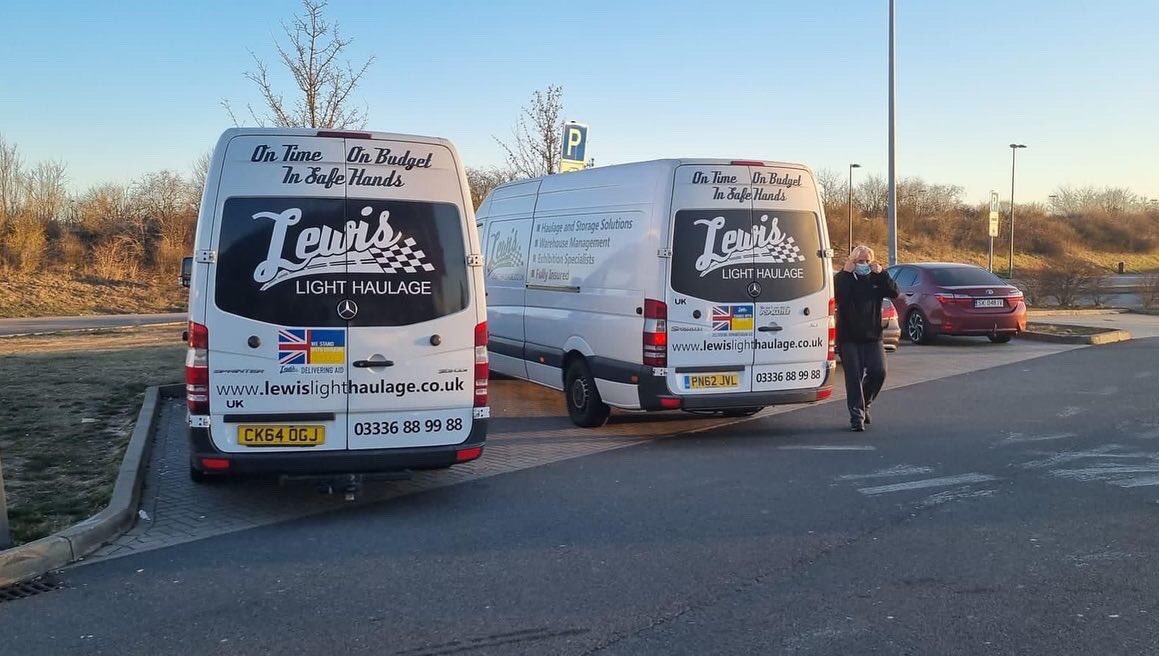 newlan_projects's tweet photo. Noel and Lewis have touched down in Ukraine and unpacked all the aid that we have been so generously donated - what an achievement.
After speaking to @maxrushden on @talkSPORT yesterday we have reached £4.5K in donations - can we get to our target?

https://t.co/nthwiYA2hL https://t.co/0LQjmhbJBo
