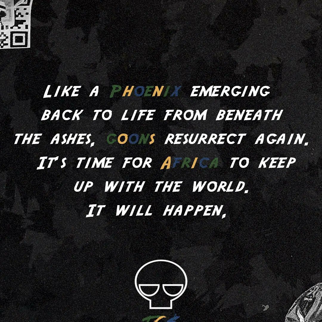 thegoonsociety's tweet image. The Story. 💀

Follow the Goons in their exciting journey.

🚨🚨🚨🚨🚨
ROADMAP and GIVAWAYS are coming sooner than you think.

#NftAfrica #nftart #metaverse #cryptocurrency