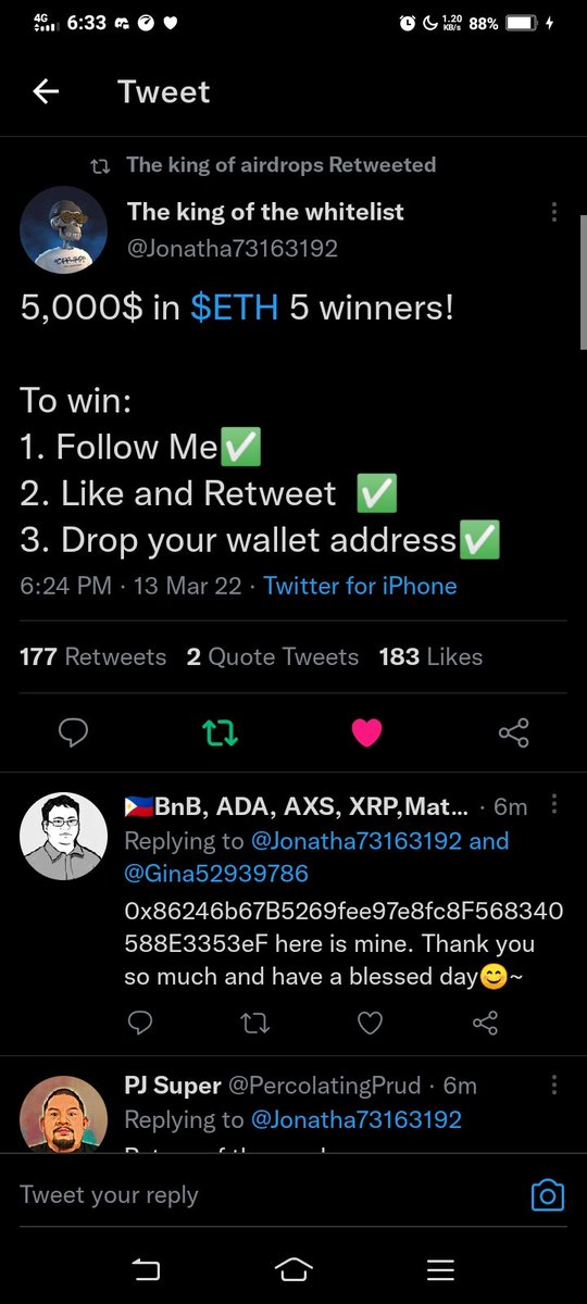 MiccoSayago's tweet photo. @Jonatha73163192 @airkeson1998 Done
0x850A975d6947ddabA0d18B0d460376384d4f6C29 https://t.co/Z43WStpoOC