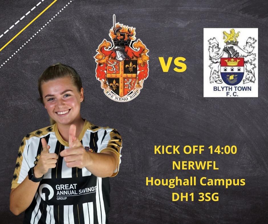 GAMEDAY 

We Welcome League Leaders Blyth Town Ladies  FC