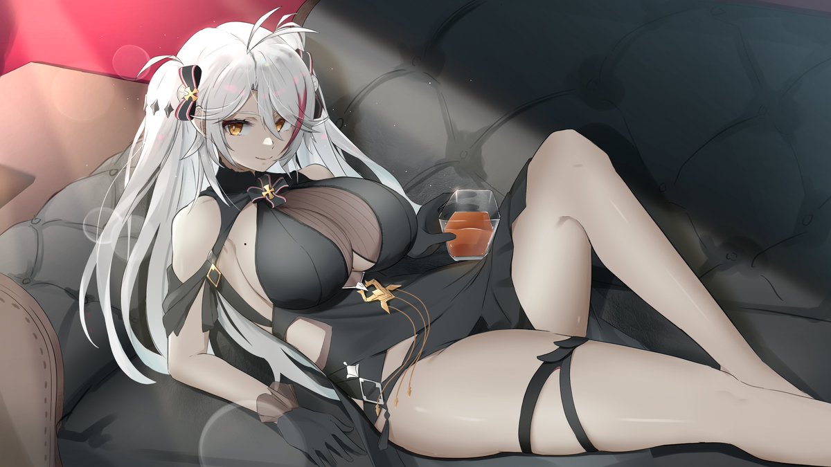 プリンツ・オイゲン(アズールレーン) 「#絵柄が好みっていう人にフォローされたい 」|Yakのイラスト