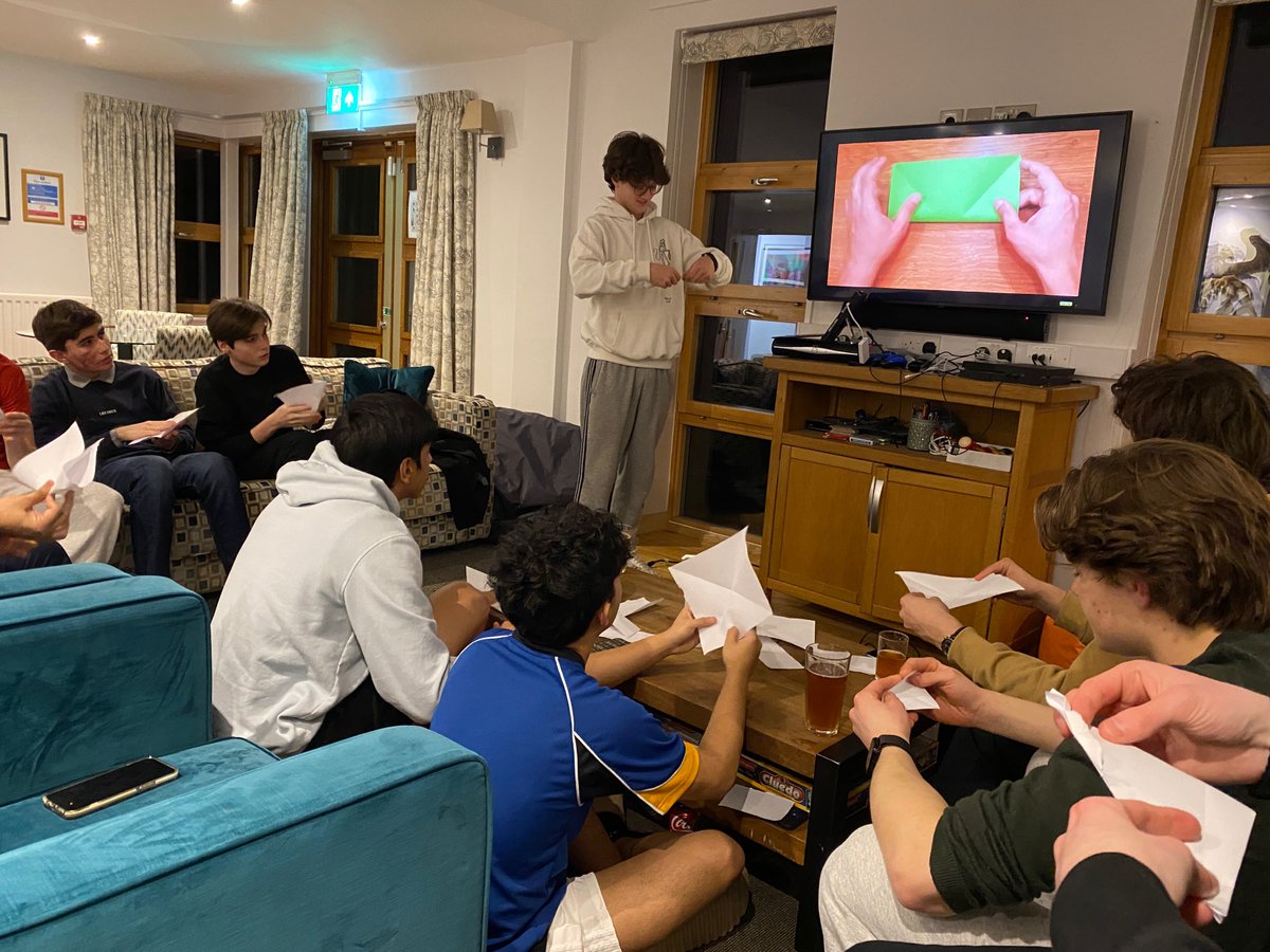 Love this House sometimes. After the Wild West party last week, origami this week <a href="/MertensHouse/">Mertens House</a>