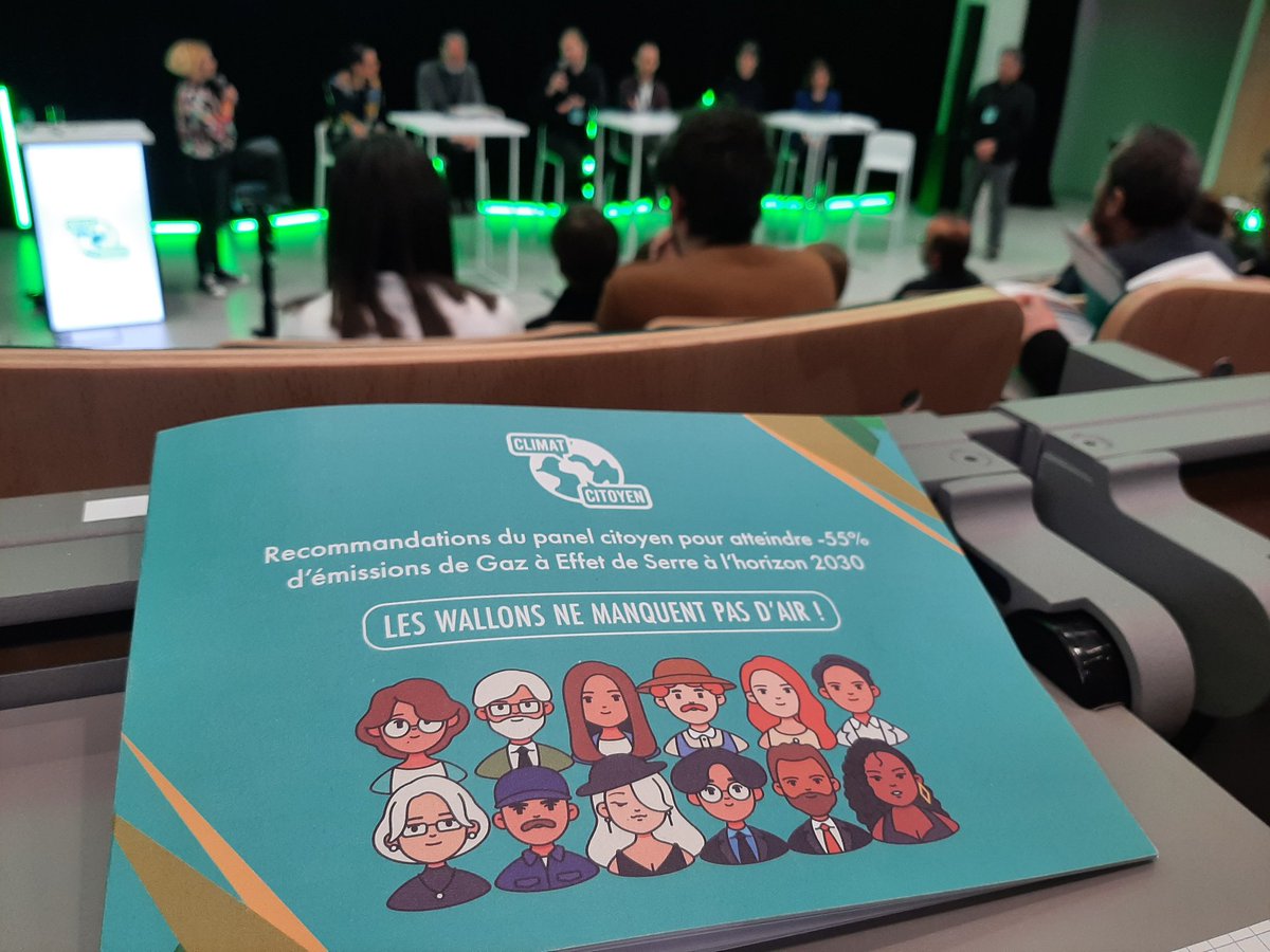 Le panel citoyen #climat remet ses recommandations au #Walgov

Moment clé pour la mise en œuvre la DPR visant a réduire les émissions GES de 55% d'ici 2030

Voir : leswallonsnemanquentpasdair.be
#leswallonsnemanquentpasdair