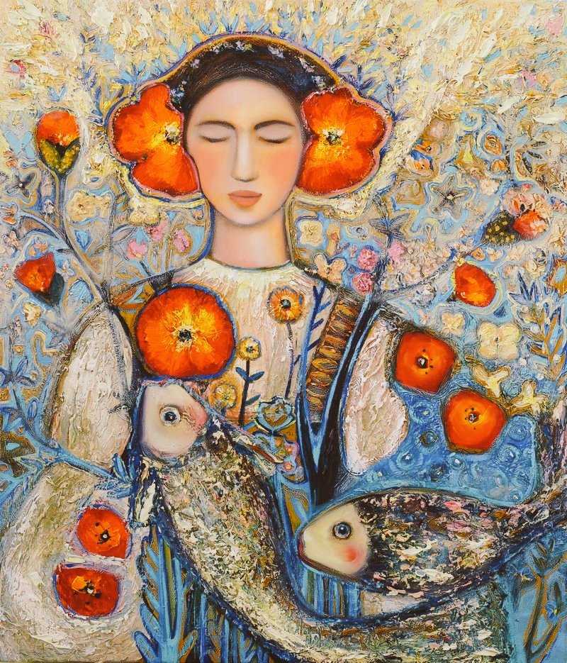 'My big love' by contemporary Ukrainian painter Olesya Hudyma #WomensArt