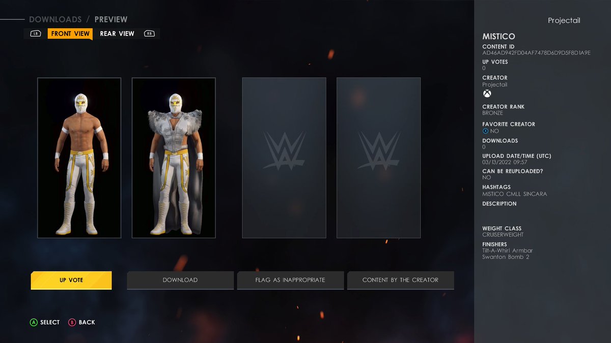 KingProjectail's tweet photo. Príncipe de plata y oro @caristicomx 
Hashtags: MISTICO, CMLL, SINCARA
@OfficialCAWsWS @Smacktalks #WWE2K22 #MISTICO https://t.co/5vBY9wKZ8c