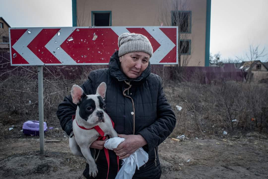 NewVoiceUkraine's tweet photo. Irpin: shattered buildings and evacuation under fire.

Photos: Eduard Kryzhinivskyj https://t.co/uZKs1UKA8y
