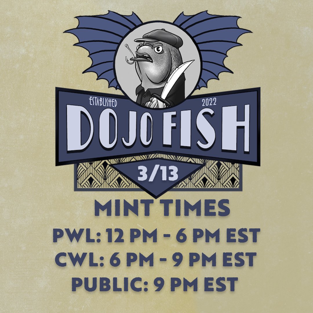 Minting in two hours!!! Don’t forget about daylight savings time in USA.