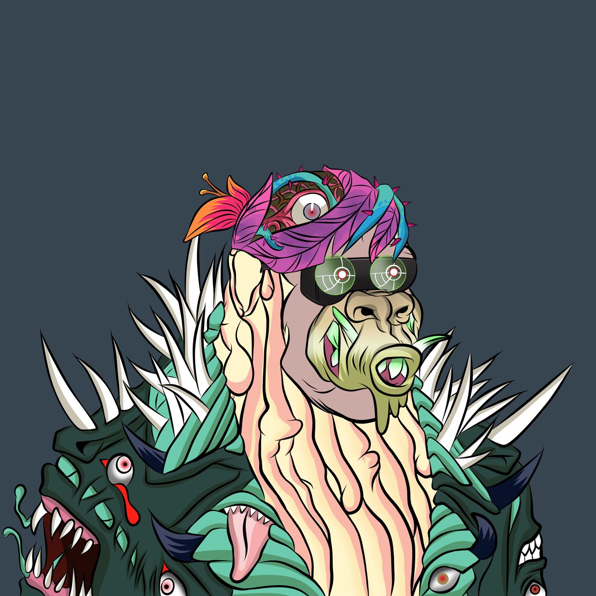 💫#NFTGiveaway💫
🔹3 x Infected Kong #NFT ( 300$ )

1⃣ Follow @InfectedKong &amp; <a href="/busraeth/">Büsra.eth</a>
2⃣ Like &amp; RT 
3⃣ Tag 2 friends

For Discord : discord.gg/Ant3Skrw9B
Ends in 24 hrs⌛️ 

#NFTs #NFTCommunity #NFTCollection #NFTdrop