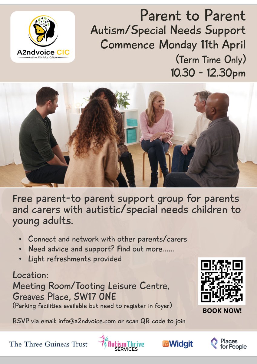 A2ndvoiceCic's tweet photo. Great NEWS!!!! @A2ndvoiceCic running sessions for Autistic/ADHD Youth Group 16 plus and Parent/Carers commencing soon...#Autism @WAdvisoryAutism @wandbc @activewands @EnableParks @WBCLLearning @WandsworthCPD @Autism @CicLearning @WhatsTheBige @KickOffAt3 at Tooting Leisure Centre https://t.co/tTffKqRJ1C
