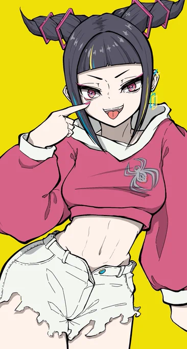 あっかんべージュリちゃん。
#ジュリ
#jurihan
#格ゲーキャラ描こうぜ 