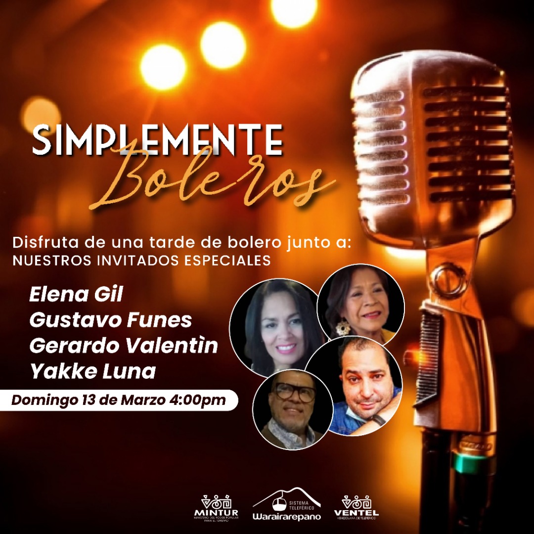Hoy Domingo 13/03/22, ¡la Entrada al #WarairaRepano será Gratis para las mujeres!

Las esperamos desde las 3pm con cariño, con el espectáculo #SimplementeBoleros en el paseo de las nubes, con las voces de <a href="/yakkeluna/">Yakke Luna</a> <a href="/elegiro/">Elena Gil Rodriguez</a> <a href="/GustavoFunes3/">Gran Pa</a> y <a href="/GerardoValentin/">𝔾𝕖𝕣𝕒𝕣𝕕𝕠 𝕍𝕒𝕝𝕖𝕟𝕥𝕚𝕟</a>