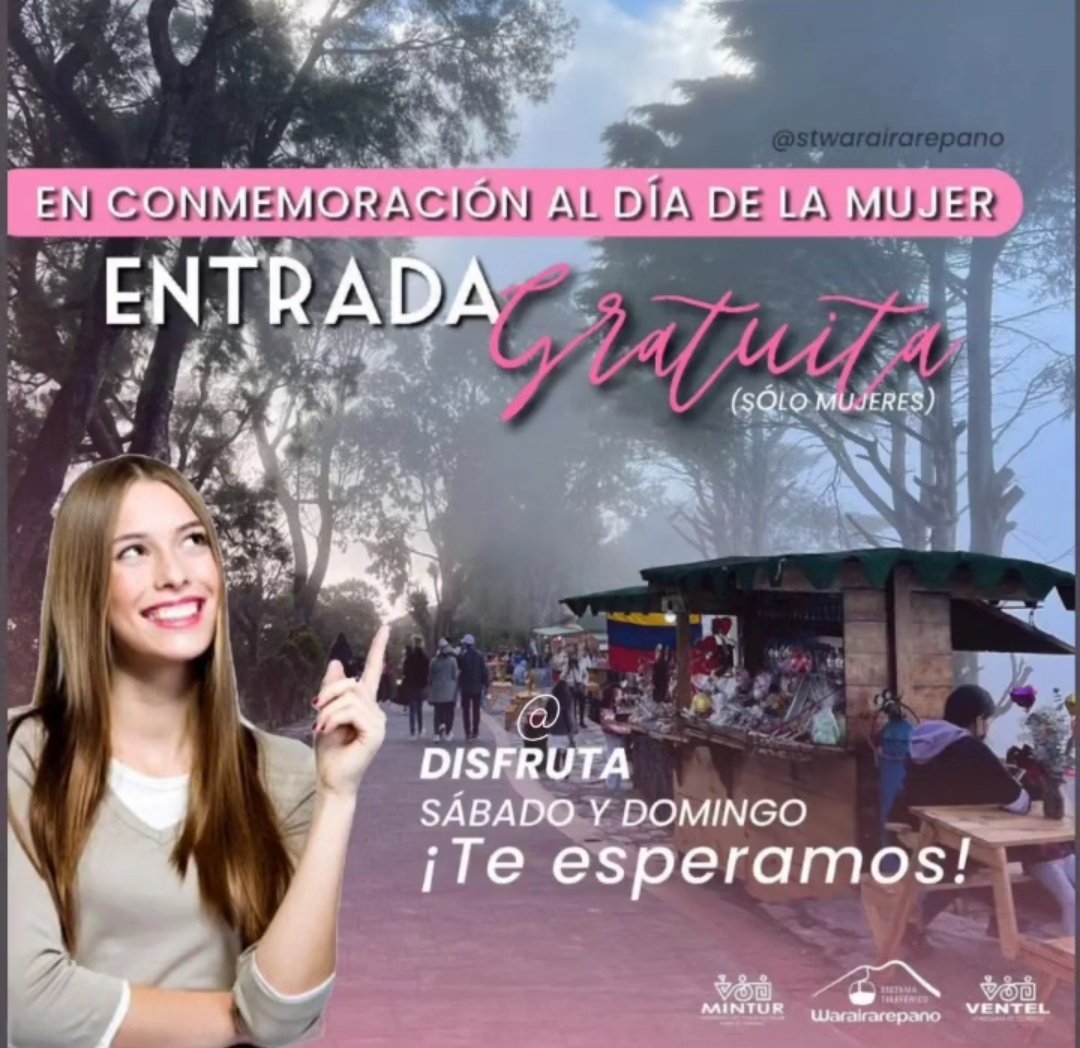 GerardoValentin's tweet photo. Hoy Domingo 13/03/22, ¡la Entrada al #WarairaRepano será Gratis para las mujeres!

Las esperamos desde las 3pm con cariño, con el espectáculo #SimplementeBoleros en el paseo de las nubes, con las voces de @yakkeluna @elegiro @GustavoFunes3 y @GerardoValentin https://t.co/svzgqPXiUf