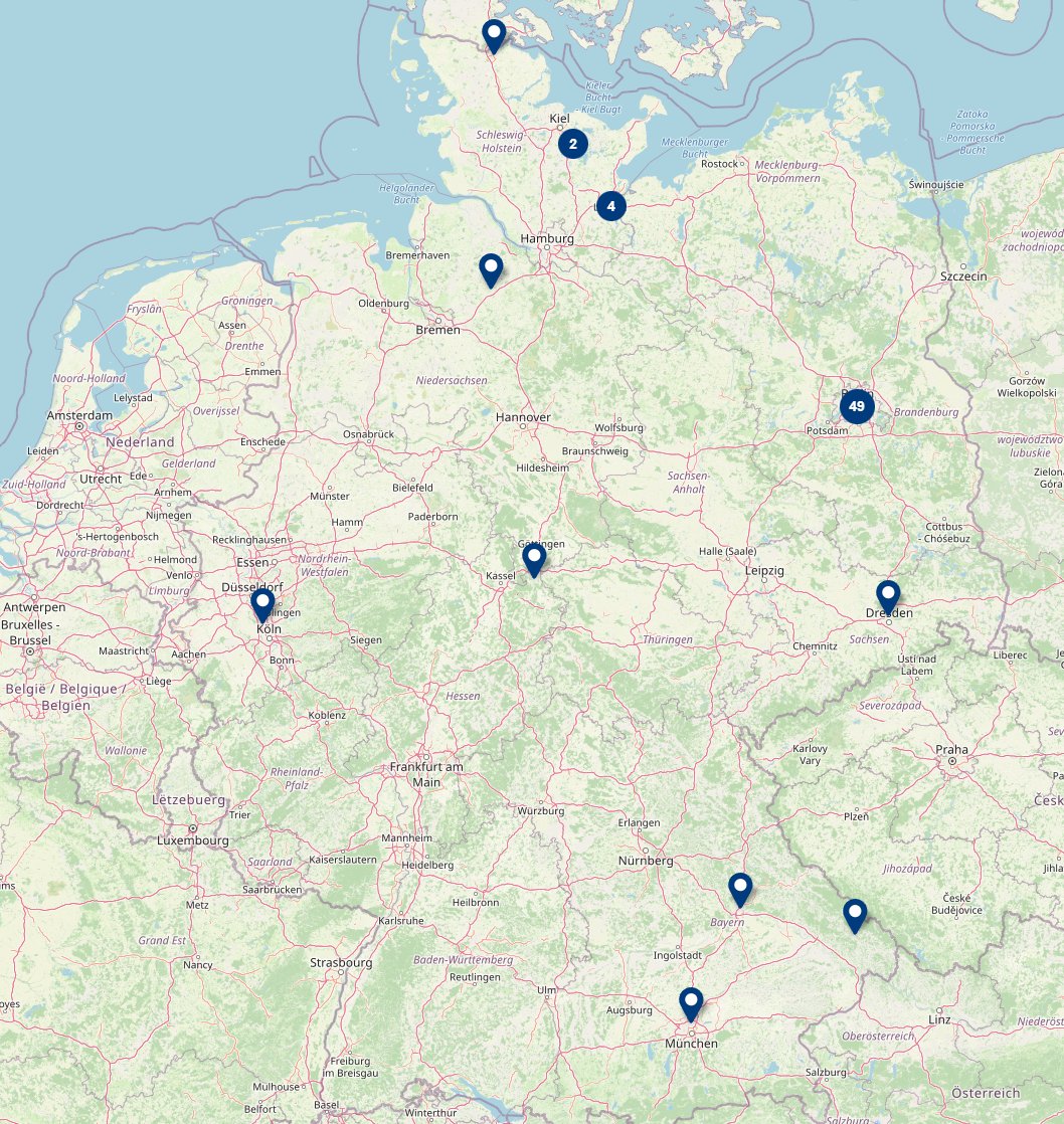 Schon gesehen? Wir Clustern jetzt, damit ist die Darstellung von Hilfsaktionen jetzt noch übersichtlicher