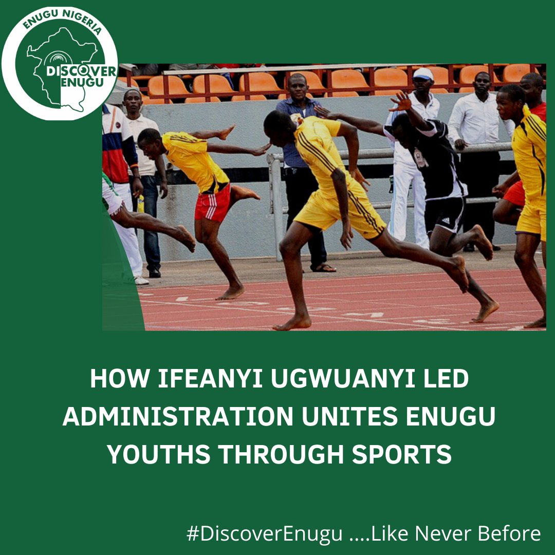 DiscoverEnugu's tweet photo. Our latest blog post examines how Ifeanyi Ugwuanyi led government is employing sports development as a means for job creation, socialization and unification, and economic emancipation in Enugu State.

Read more here: https://t.co/qmiKR3AbdH  

#DiscoverEnugu Like Never before https://t.co/XxUqt6oBeT
