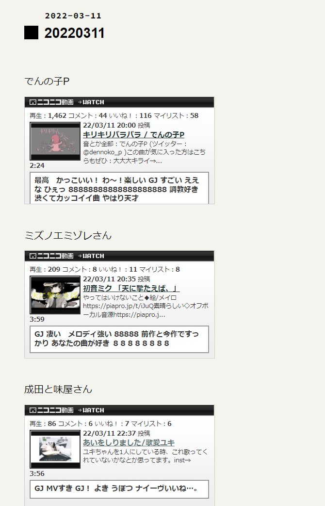 ボカピク てことで今日はコバチカさんのブログ T Co Mibveyzyde を紹介させてください 07年8月31日以降のボカロ曲全聴きを今なお続けており おすすめ曲をまとめたブログ記事も欠かさず更新されています 画像は一昨日の記事 ボカロシーン
