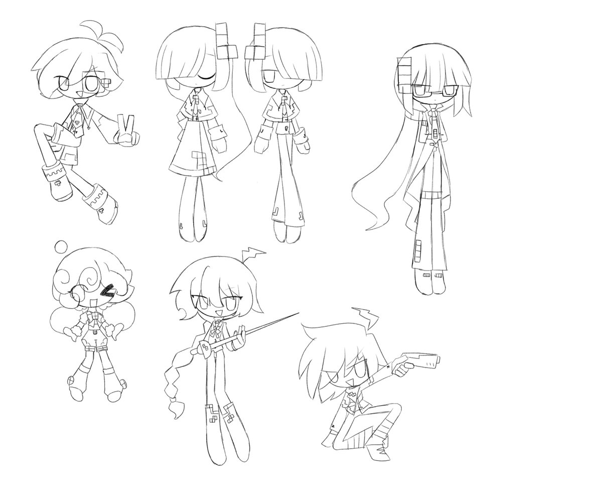 SideDimento's tweet photo. Tetris fan ocs/gijinkas. Aims to start a side story in the future 👌 https://t.co/9xbODI4NPc
