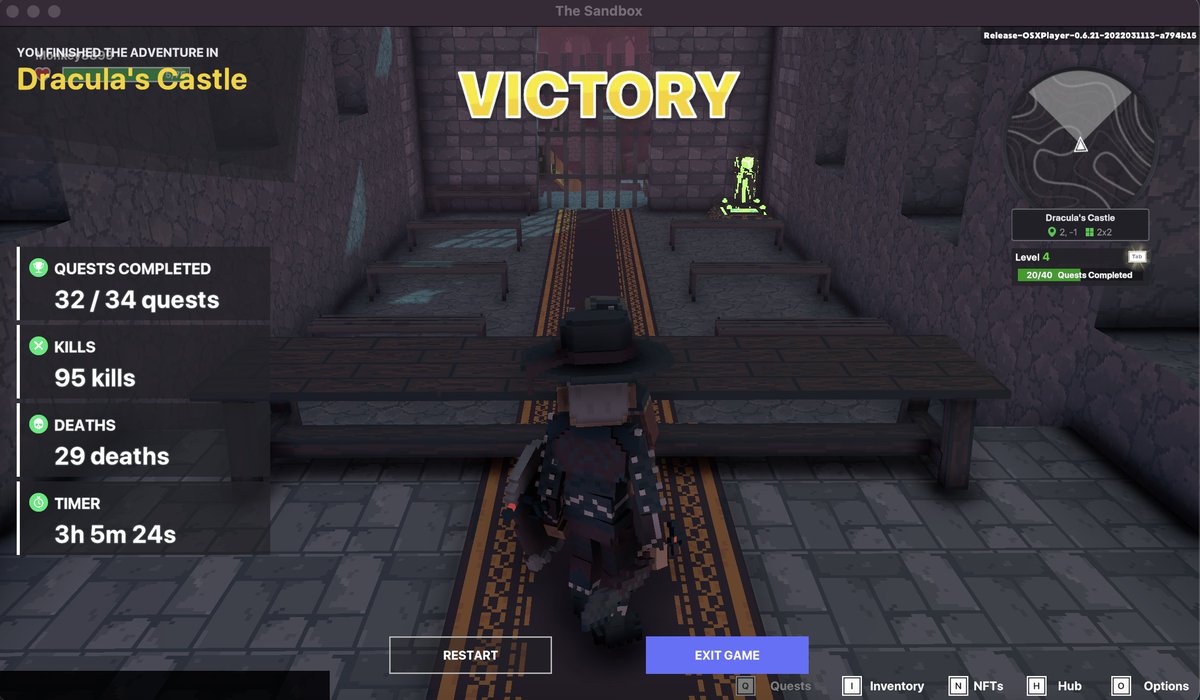 Monkey_8899's tweet photo. @TheSandboxGame I just participated in the daily #SandboxAlphaS2Contest for a chance to earn up to 1,000 $SAND! Starting March 10 - Show your love for Dracula. Check out my screenshot below! 👇 #SandboxAlphaS2 https://t.co/n4np3FIVaj