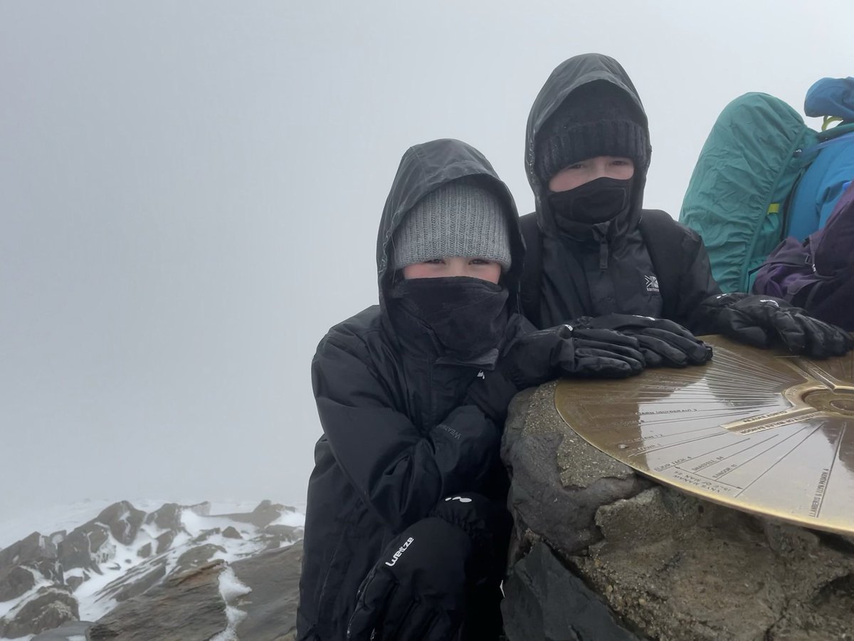 mariadebie89's tweet photo. @DanemillPrimary Harry and Millie climbed Mount Snowdon Yesterday. They were incredible and showed amazing resilience in really tough weather conditions at the summit ❤️ https://t.co/2Y2UOFtoQY