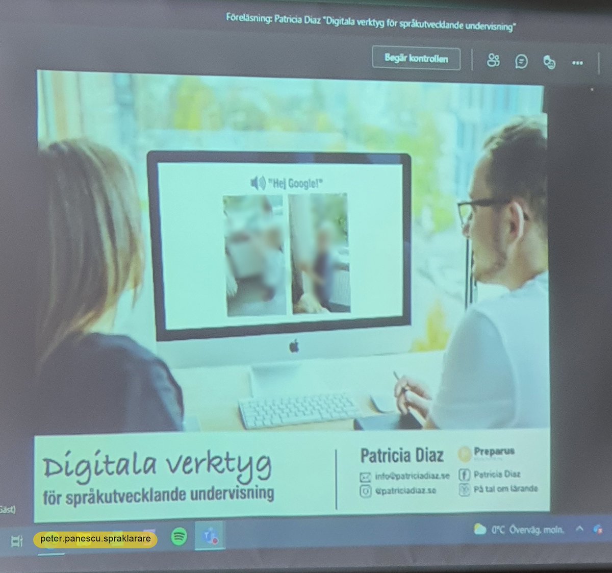 PPanescu's tweet photo. Idag hade vi fortbildningsdag på Teams med bland annat Patricia Diaz. Jag har läst alla Patricias böcker och föreläsningen idag var väldigt tydlig och motiverande!
#digitalaverktyg #språklärare #lärareispanska #spanskalärare https://t.co/yHukOaCIcJ