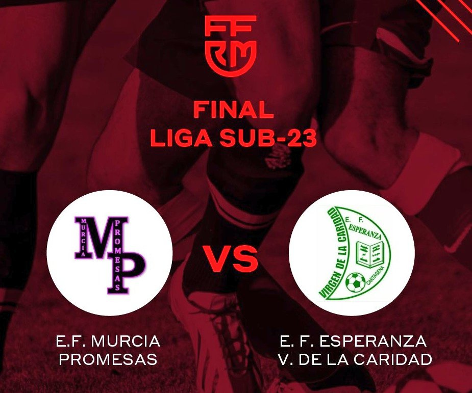 Hoy se ha jugado la final de la Liga Sub23 de la <a href="/ffrm_es/">FFRM</a> 

<a href="/MPLigaNacional/">Murcia Promesas</a> y <a href="/esperanzaautono/">E.F. Esperanza.</a> luchaban por el título y por el pase a la Supercopa Territorial🏆

La EF Esperanza ha ganado y están a 2 partidos de la Previa de la Copa del Rey y a 3 partidos de jugar con un 1.ª Div