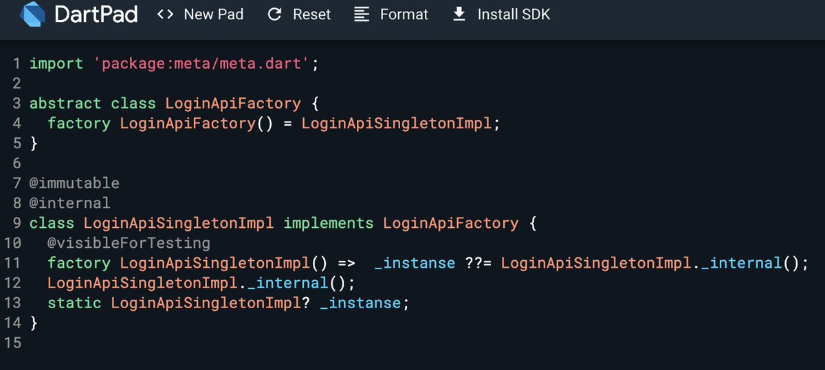 Foreword get together Treatment Vandad Nahavandipoor on Twitter: "🔥#Singletons in #Dart / #Flutter 💙 are a bit awkward to create so here is a break down of the steps: 1) create a private constructor 2) create Foreword get together Treatment Vandad Nahavandipoor on Twitter: "🔥#Singletons in #Dart / #Flutter 💙 are a bit awkward to create so here is a break down of the steps: 1) create a private constructor 2) create