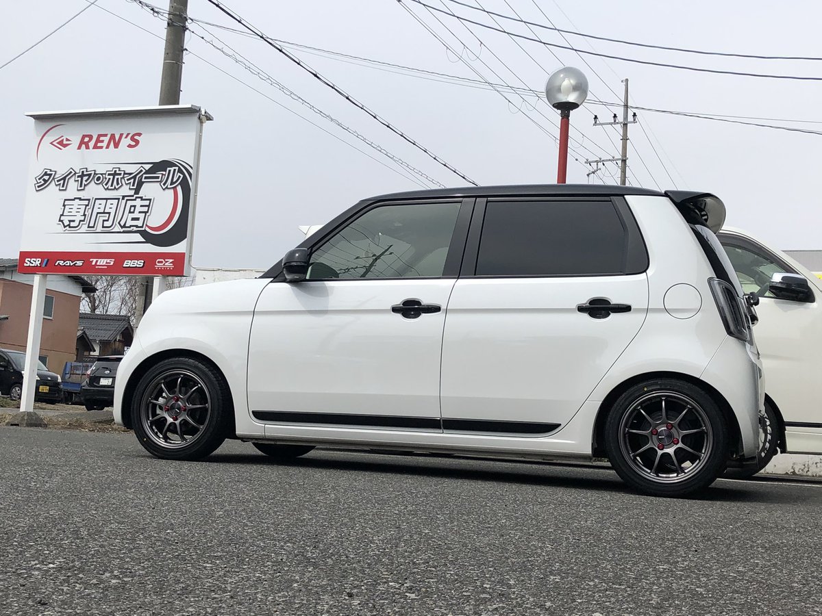 VAB_C_321's tweet photo. 【マフラー】スプーンＮ１マフラー
【車高調】tanabe   SUSTEC  PRO  ZT40
【ホイール】エンケイPF09ダークシルバー１５インチ５.０J+４５
【タイヤ】グッドイヤーイーグルLS2000ハイブリッド２　
１６５／５５Ｒ１５
【ロックナット】エンケイperformanceジュラルミンナットSET赤 https://t.co/KabbonNmHB