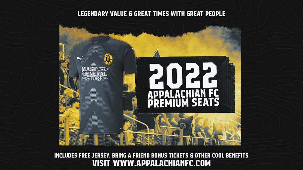 AppalachianFc's tweet photo. 🏆 @ 8 Weeks until we kickoff the 2022 NPSL Season at Defending Conference Champs, Georgia Revolution
🔥 @ 9 Weeks until our Home Opener vs expansion side Apotheosis FC. individual Game Tickets on sale in April. Season Seats are on sale now at https://t.co/pfy20bZf6m https://t.co/QJMcMpCW9A