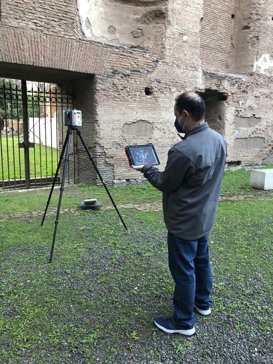 EHEM_project's tweet photo. 👾 Lasers!

🧰 The Catalan engineering team (@UniBarcelona &amp; @la_UPC) has finished a laser scanning campaign in #SantaMariaAntiqua. 

🔎 Data were collected with a @LeicaGeosystems RTC360 #3D scanner. Next steps will involve image &amp; color calibration on a #3DModel of the church! https://t.co/2YIrhjsEvN