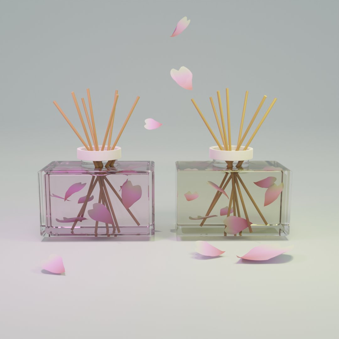 桜の花びらのルームフレグランスを作りました
#b3d #blender初心者 #roomfragrance