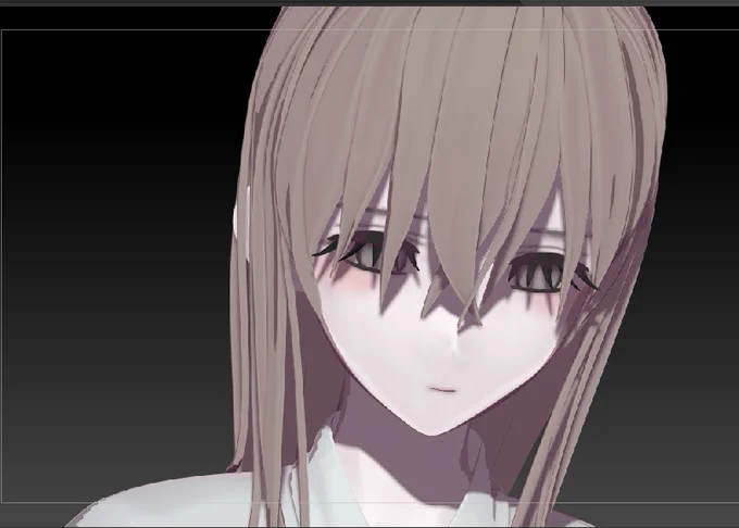 ZBrushで作ったのをレンダリングしたらアニメみたいになりました。 