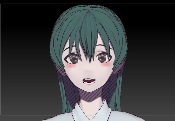 ZBrushで作ったのをレンダリングしたらアニメみたいになりました。 