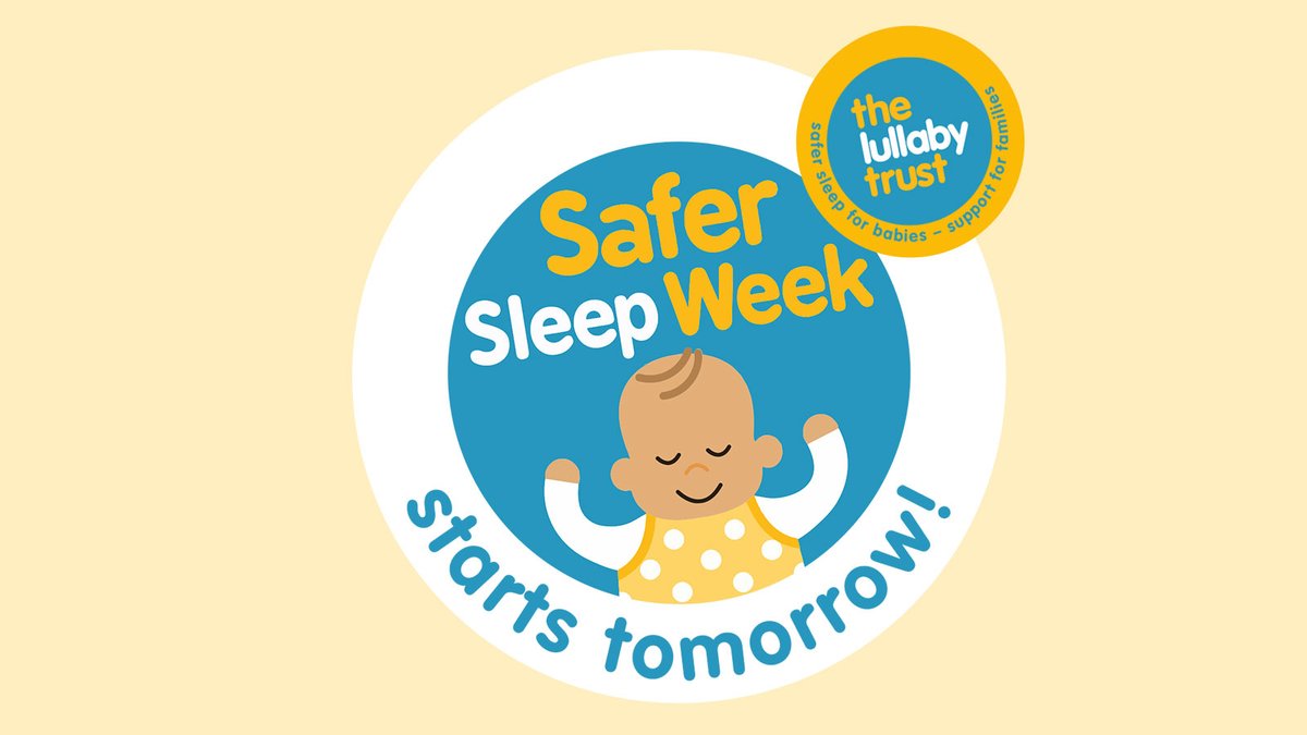 LullabyTrust's tweet photo. Safer Sleep Week starts tomorrow! Keep an eye on our Facebook, Twitter and Instagram throughout the week to see what we’ve got planned, and follow #safersleepweek to spread the word. https://t.co/qP4kE5a2Zr