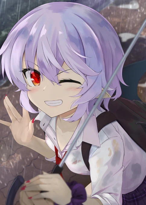 もしもレミリアと同じ学校に通っていたら⑨ 突然の雨編 #東方 #レミリア・スカーレット #レミリア #東方Project https://t.co/YQQijM4ULD 