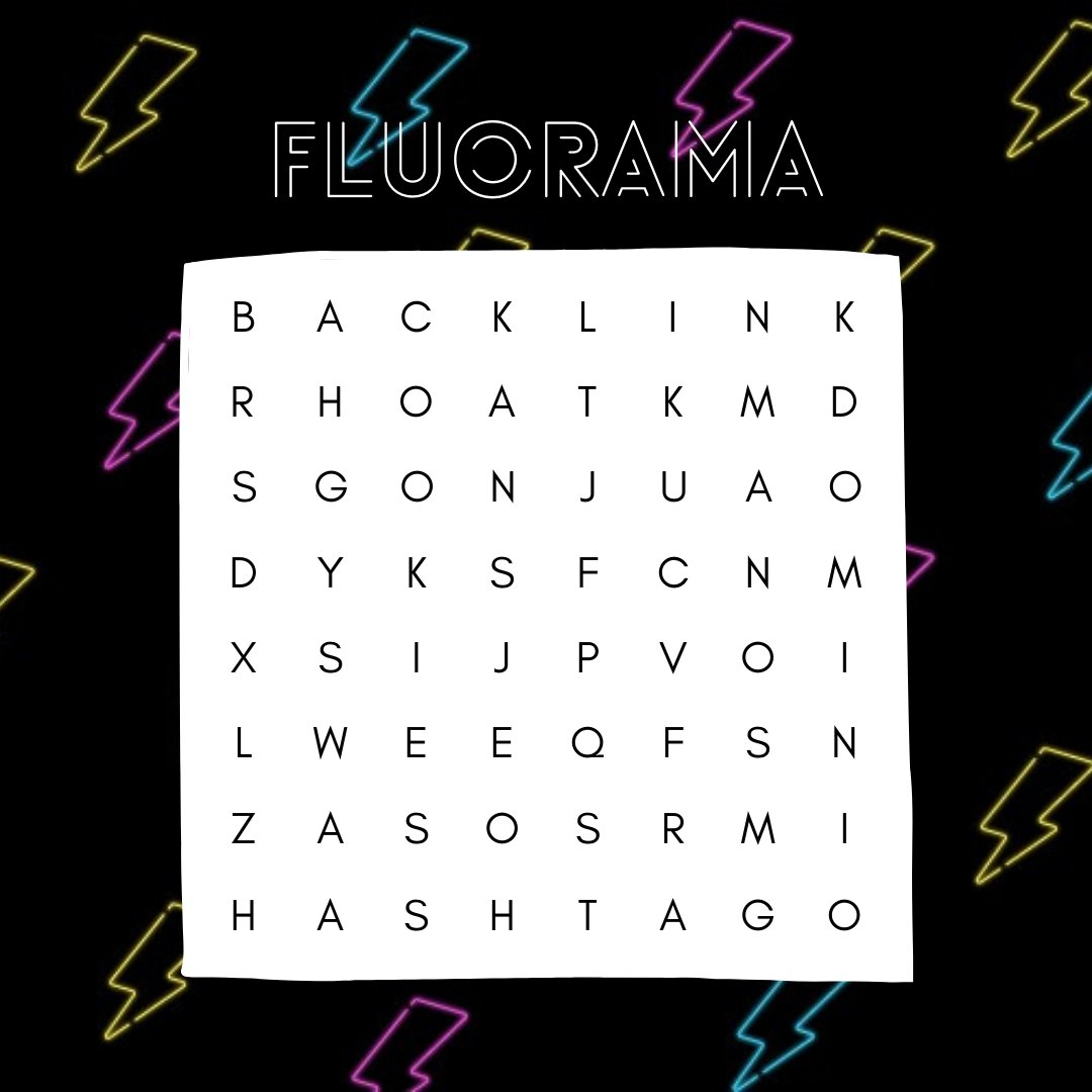 🚨 ¡Fluorescentes, atención! 🚨

Para animar este domingo, te traemos el primer 🌈 Fluorama 🌈, un crucigrama que te ayudará a ganar vocabulario de CM y mantendrás la mente activa 🧠🤓

¡Dinos cuántas encuentras ⬇️! 

Las respuestas en nuestro Instagram 👇 instagram.com/agenciafluor/