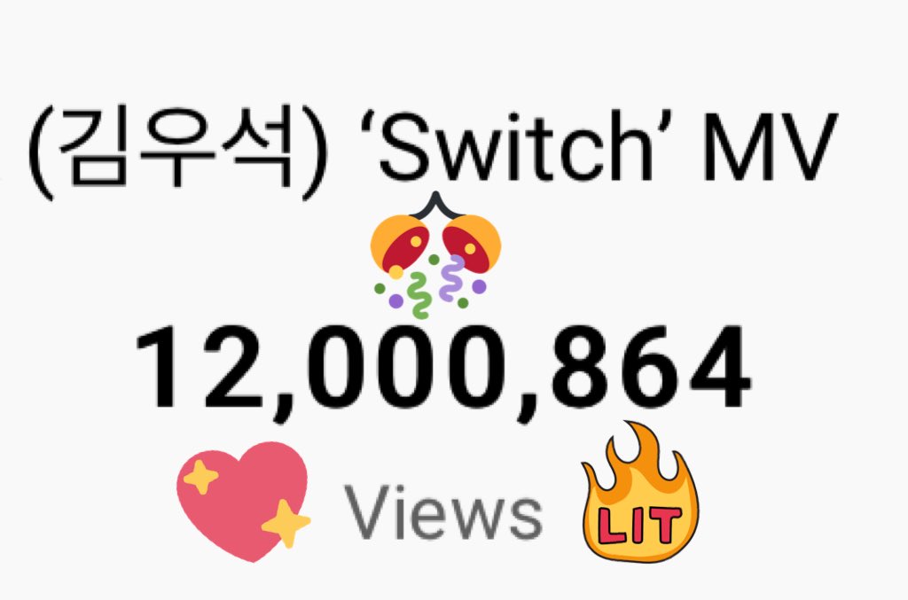 KWS_Social's tweet photo. Nias! WE DID IT! 🥳 #Switch reached 12M VIEWS ON YT! Great job, Nyanyas! 🤗 You are the best! 🤩👍🏻 and since you are the bestest ever, LET’S KEEP STREAMING!! 💪🏻

🔗 https://t.co/D7vZLtyFME

#김우석 #KIMWOOSEOK #3RD_DESIRE_Reve @KWS_official_ https://t.co/3lKuXCrE7w