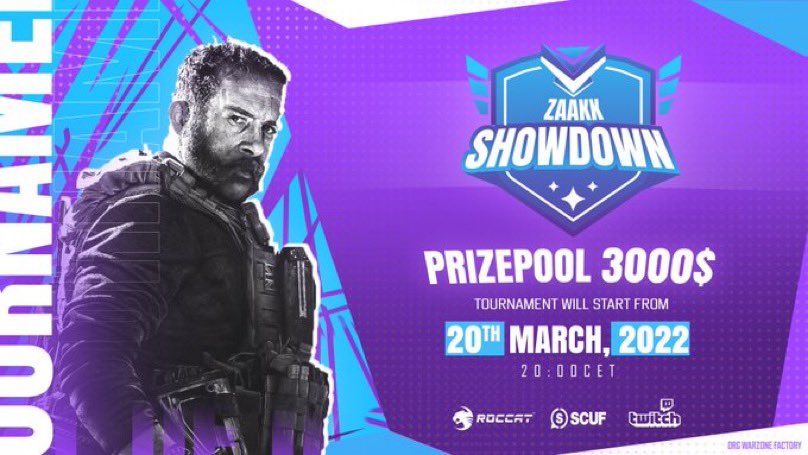 ZaaKK x <a href="/WarzoneFactory/">Warzone Factory</a> 3000$ 
Invitational Trios Customs 🔥

📅 Sunday , March 20th | 20:00 CET
🎟 Invitational (FREE ENTRY) 
👥 40 Trios (120 players)

MUST RT to be considered 
DO NOT DM, comment below only w/ ur demon’s trio 😈