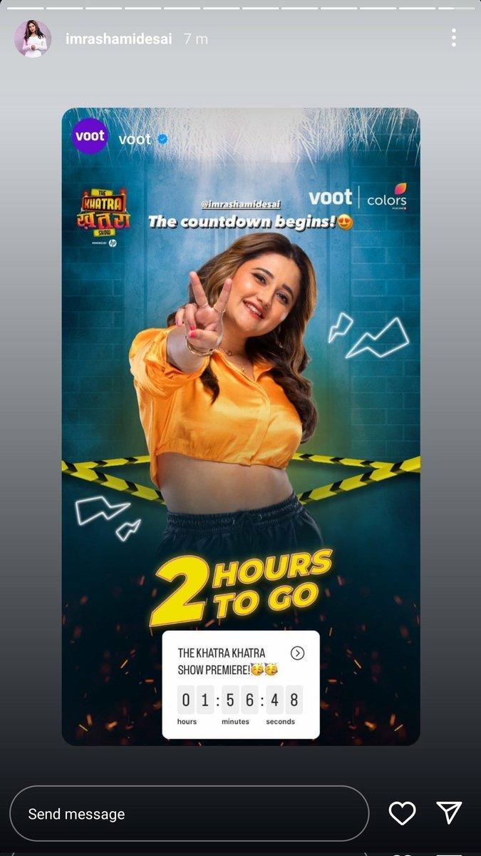 RDTrendz's tweet photo. @TheRashamiDesai promoting Khatra Khatra 3.0 via IG stories:

#RashamiDesai 
#VootPeKhatra https://t.co/XoQpFhjdu1
