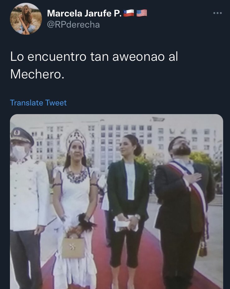 MarcialVal86's tweet photo. Que es lo que les da más tirria? 🤔Que Boric se ponga mas “patriota” que ellos…y cante el himno con ganas y se ponga orgulloso de ocupar la banda y la bandera. 😤 
Gabriel, mas fuerte cante el himno y salga con banderitas a todos lados! 🇨🇱 🤣 #BoricPresidenteDeChile https://t.co/GuthVnVjhu