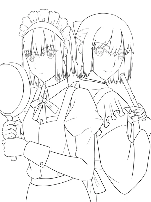 遅刻しているしなんなら線画しか終わってない
#ヒスコハ生誕祭2022 #月姫 