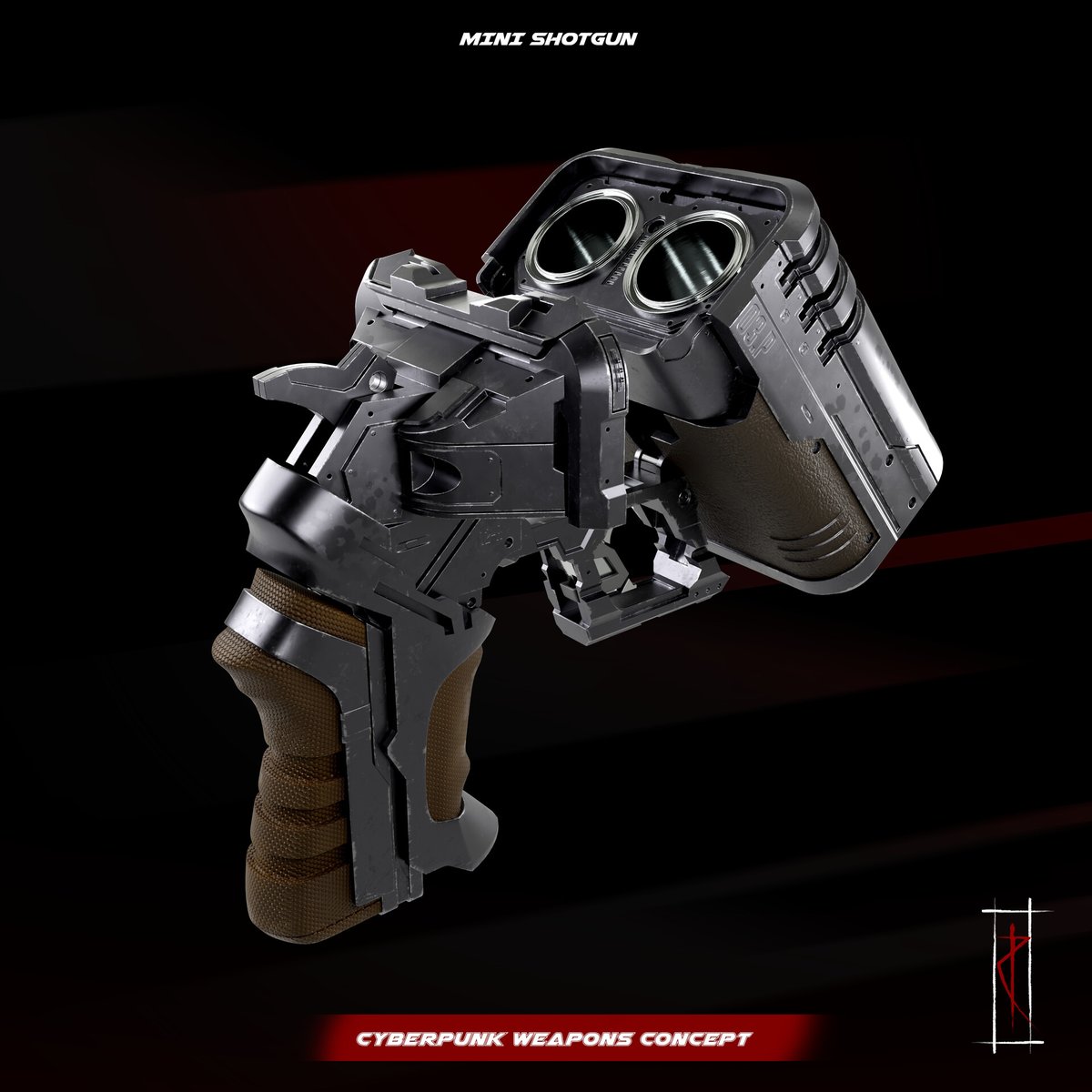 GM! This was fun to make, a cyberpunk weapons concept art - mini shotgun 3D concept
#NFTs #Solana