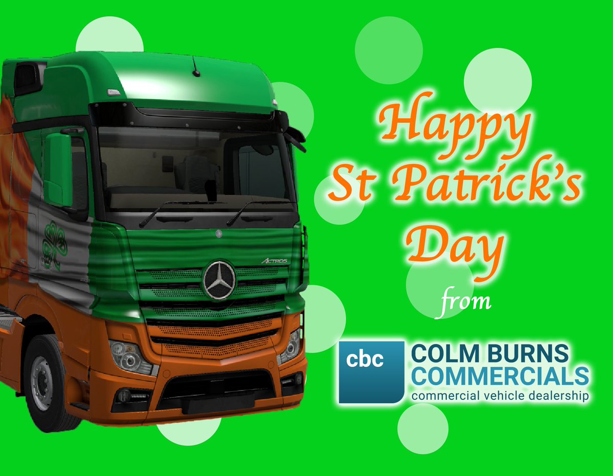 CBCSligo's tweet photo. Lá Fhéile Padraig Sona Daoibh! ☘️
Happy St Patrick's Day from Colm Burns Commercials. #StPatricksDay #HappyStPatricksDay https://t.co/cQ2OJaTRFw