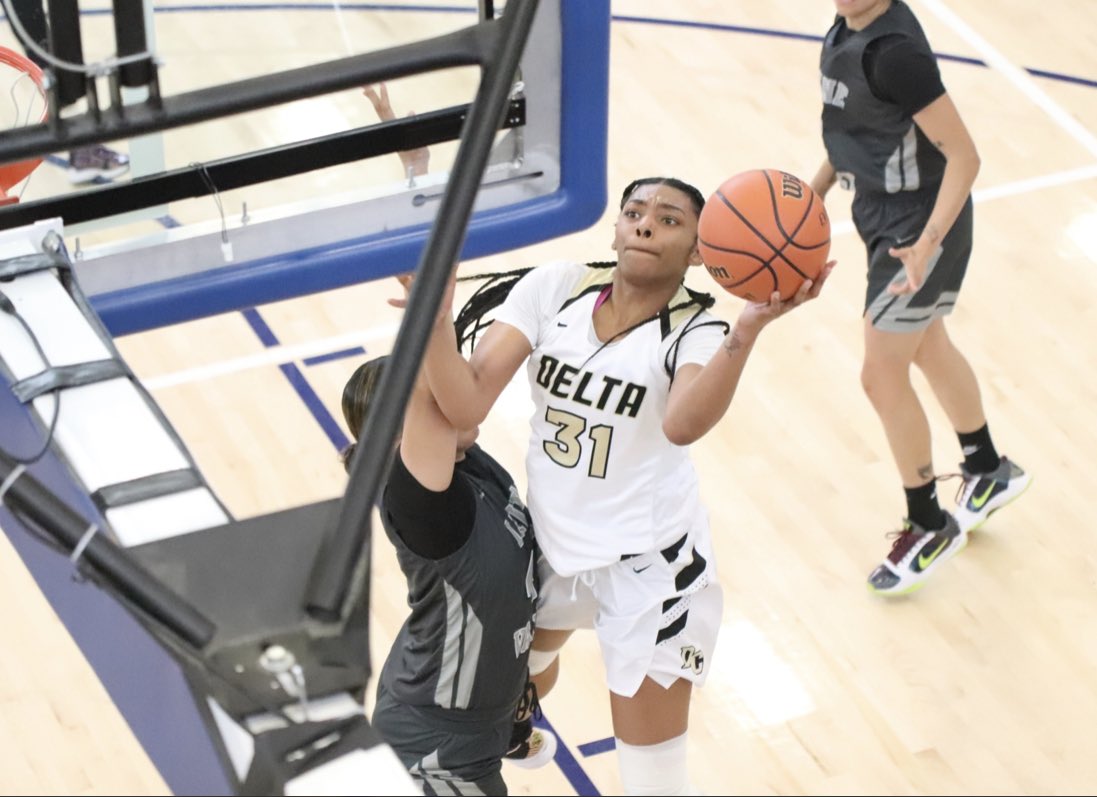 DeltaWBBall's tweet photo. Moving on to Championship Sunday
⏰ Check your clocks! 🔙
1pm Game Time
Click here to purchase tickets:
https://t.co/9LD4FwMq3D
Watch 🏆 Game live
https://t.co/iqyODNySSC
For more information
https://t.co/ZIFbSrPpqb
#cccaabasketball #RunAsOne #WinTheDay https://t.co/BubuO0ie7Z