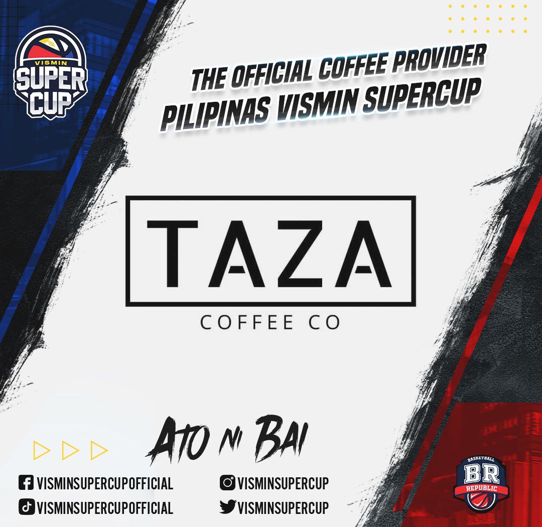 visminsupercup's tweet photo. We are proud to announce that Taza Coffee Company is our official coffee provider of your Pilipinas VisMin Super Cup Import-laden conference!
Tip-off
March 19, 2022
Zamboanga City Coliseum
#AtoNiBai
#HapitNa https://t.co/JWbY7Yrw27